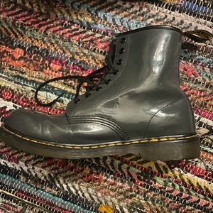 Grey doc martens
